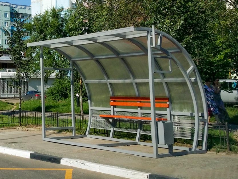 Автобусная остановка из поликарбоната 