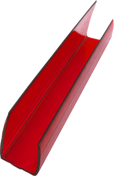 Профиль поликарбонатный GCATTI UP торцевой 4-8  мм. красный 2,1 м.